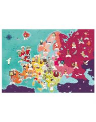 Puzzle Mapas 250 Pçs Pessoas Europa