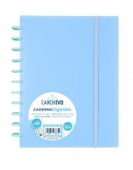 Caderno Inteligente A4, Cor Azul Pastel- Carchivo