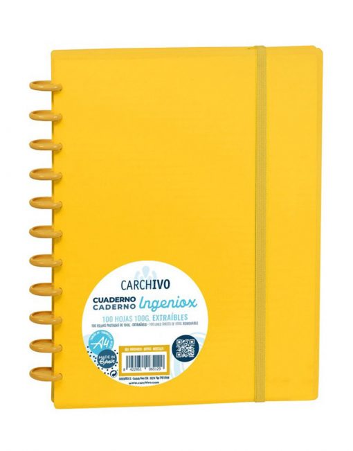 Caderno Inteligente A4, Cor Amarelo - Carchivo
