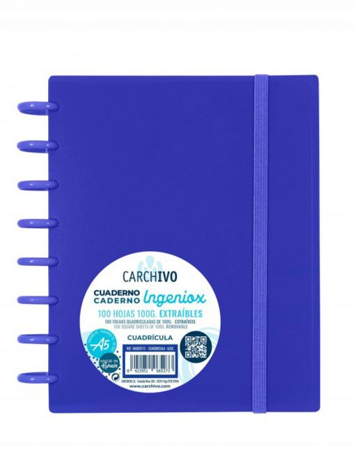 Caderno Inteligente A5, Cor Azul - Carchivo