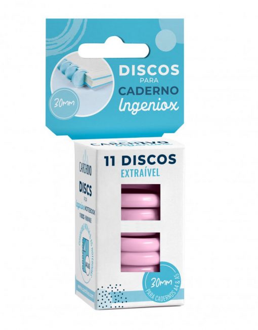 Discos p/ Cadernos Inteligentes Rosa- Carchivo