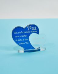 Placa Acrílico Pai c/ madeira