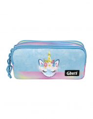 Estojo três compartimentos Ghuts, Miss Unicorn